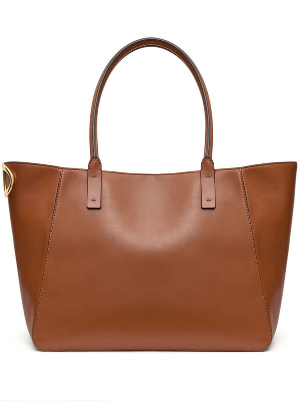 N58 VALENTINO GARAVANI NAPPA CALFSKIN VLOGO SIDE TOTE BAG