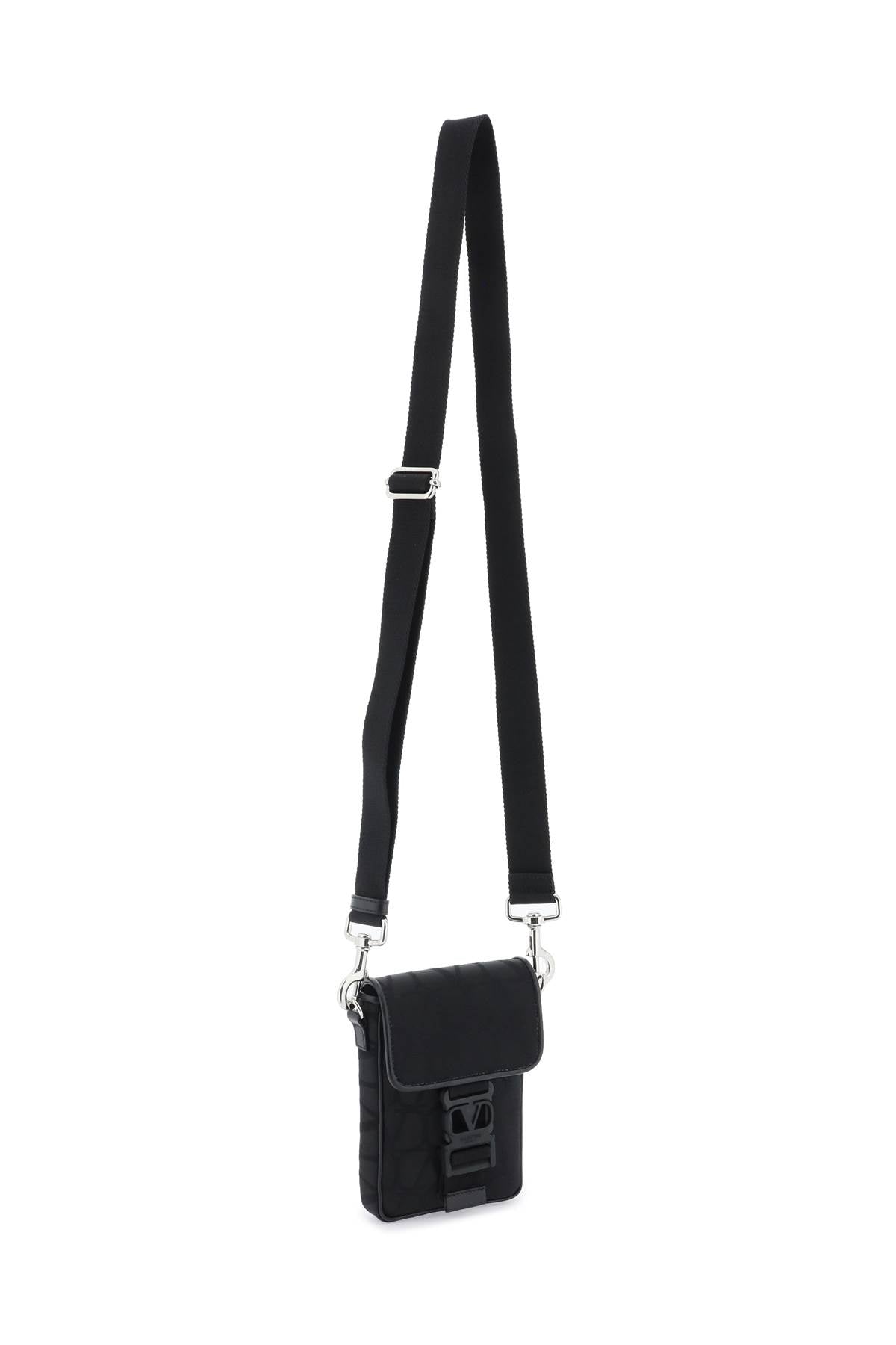 0NO VALENTINO GARAVANI BLACK ICONOGRAPHE MINI CROSSBODY BAG