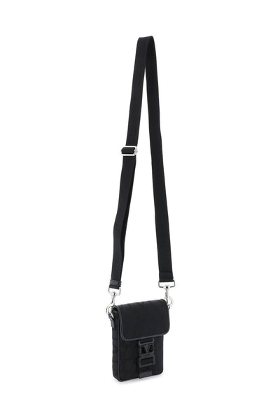 0NO VALENTINO GARAVANI BLACK ICONOGRAPHE MINI CROSSBODY BAG