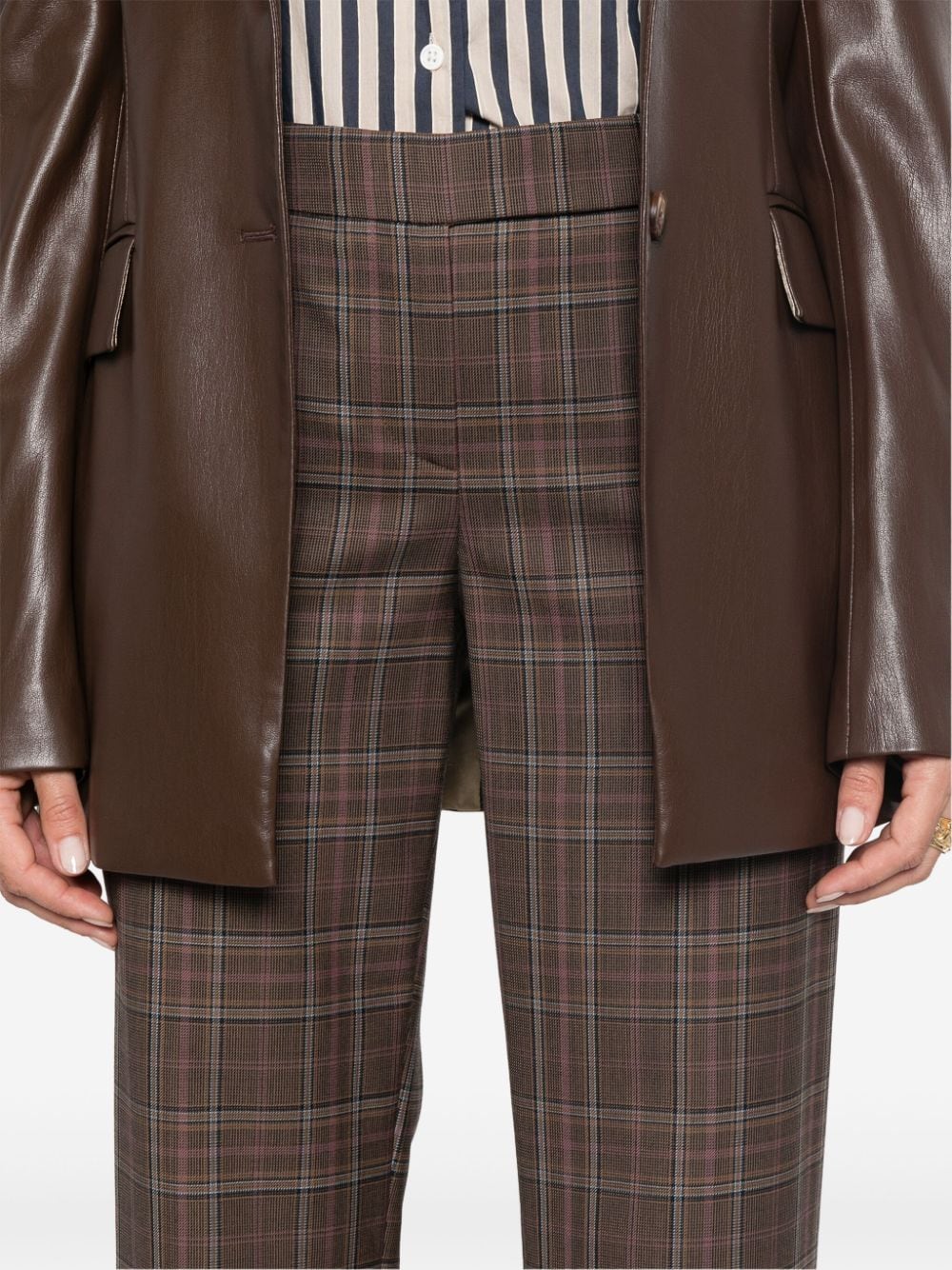 3EQ7022000 STELLA MCCARTNEY CHECK WOOL TROUSERS