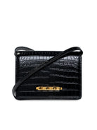 BLACK ALEXANDER MCQUEEN THE FOUR RING CROSSBODY BAG