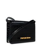 BLACK ALEXANDER MCQUEEN THE FOUR RING CROSSBODY BAG