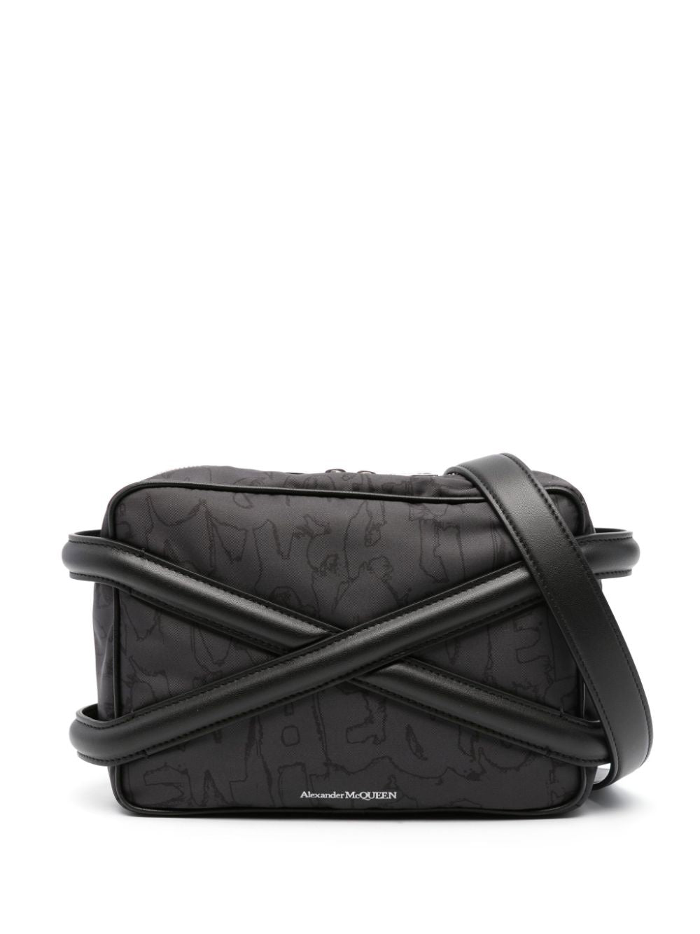 1AAQ01000 ALEXANDER MCQUEEN GRAFFITI PRINT CROSSOVER STRAP BAG