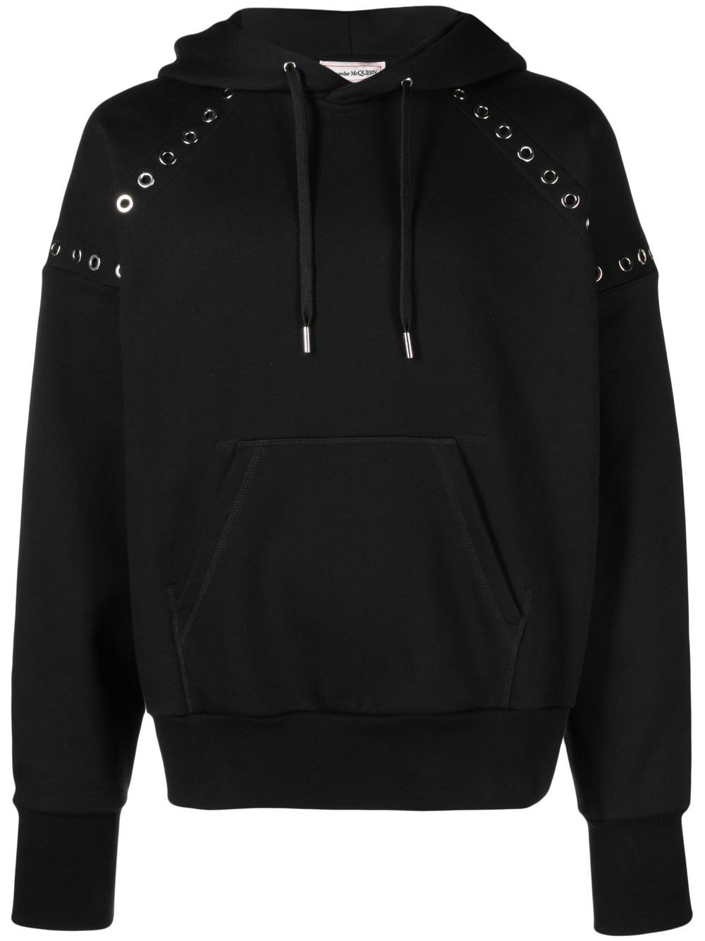 1000 ALEXANDER MCQUEEN EYELET HOODIE HEAVY ORG