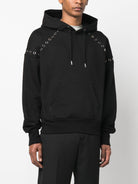 1000 ALEXANDER MCQUEEN EYELET HOODIE HEAVY ORG