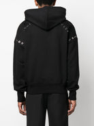 1000 ALEXANDER MCQUEEN EYELET HOODIE HEAVY ORG