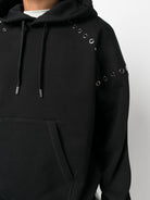 1000 ALEXANDER MCQUEEN EYELET HOODIE HEAVY ORG