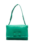 GREEN FERRAGAMO VIVA SMERALDO SHOULDER BAG