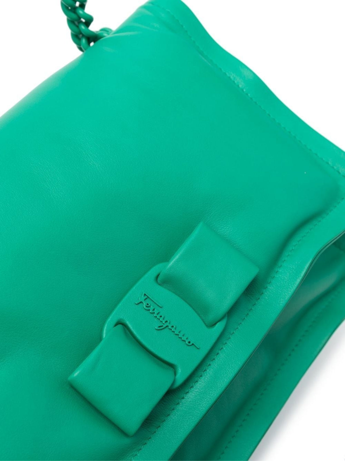 GREEN FERRAGAMO VIVA SMERALDO SHOULDER BAG