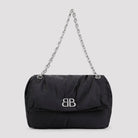 1000 BALENCIAGA MONACO M BLACK PADDED LOGO BAG