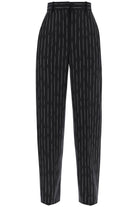 1080I ALEXANDER MCQUEEN  BROKEN PINSTRIPE TROUSERS