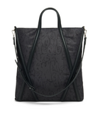 1AAQ01000 ALEXANDER MCQUEEN BLACK LEATHER GRAFFITI PRINT BAG