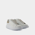 9042 ALEXANDER MCQUEEN  WHITE/STONE OVERSIZED SNEAKERS