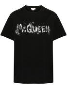 0528 ALEXANDER MCQUEEN T-SHIRT WAX FLOWER MCQUEEN PRINT