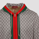 2270 GUCCI ZIP-UP HOODIE WITH GG PRINT