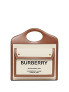 A1395 BURBERRY POCKET CANVAS HANDBAG