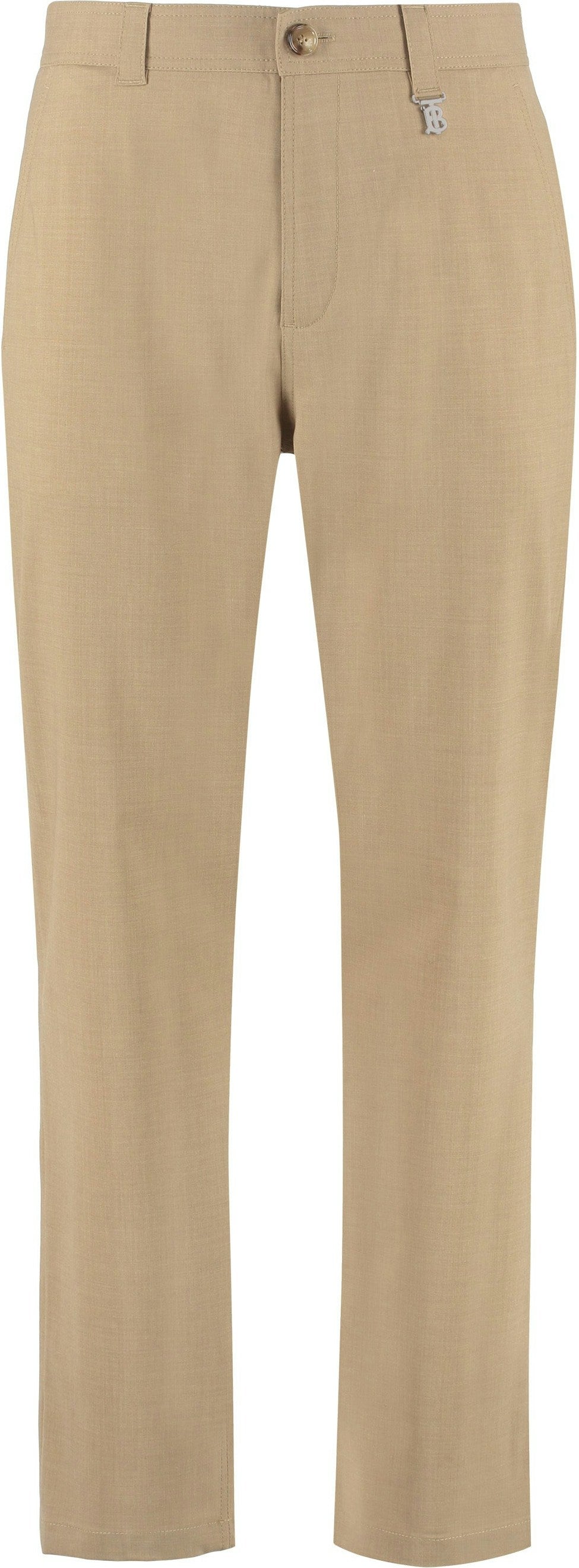 WOOL CROPPED TROUSERS
