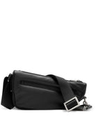 A1189 BURBERRY ASYMMETRIC BLACK LEATHER CROSSBODY BAG