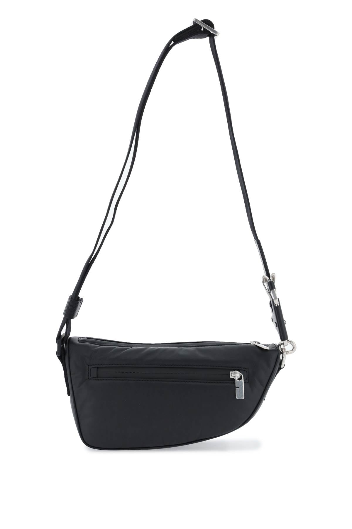 A1189 BURBERRY ASYMMETRIC BLACK LEATHER CROSSBODY BAG