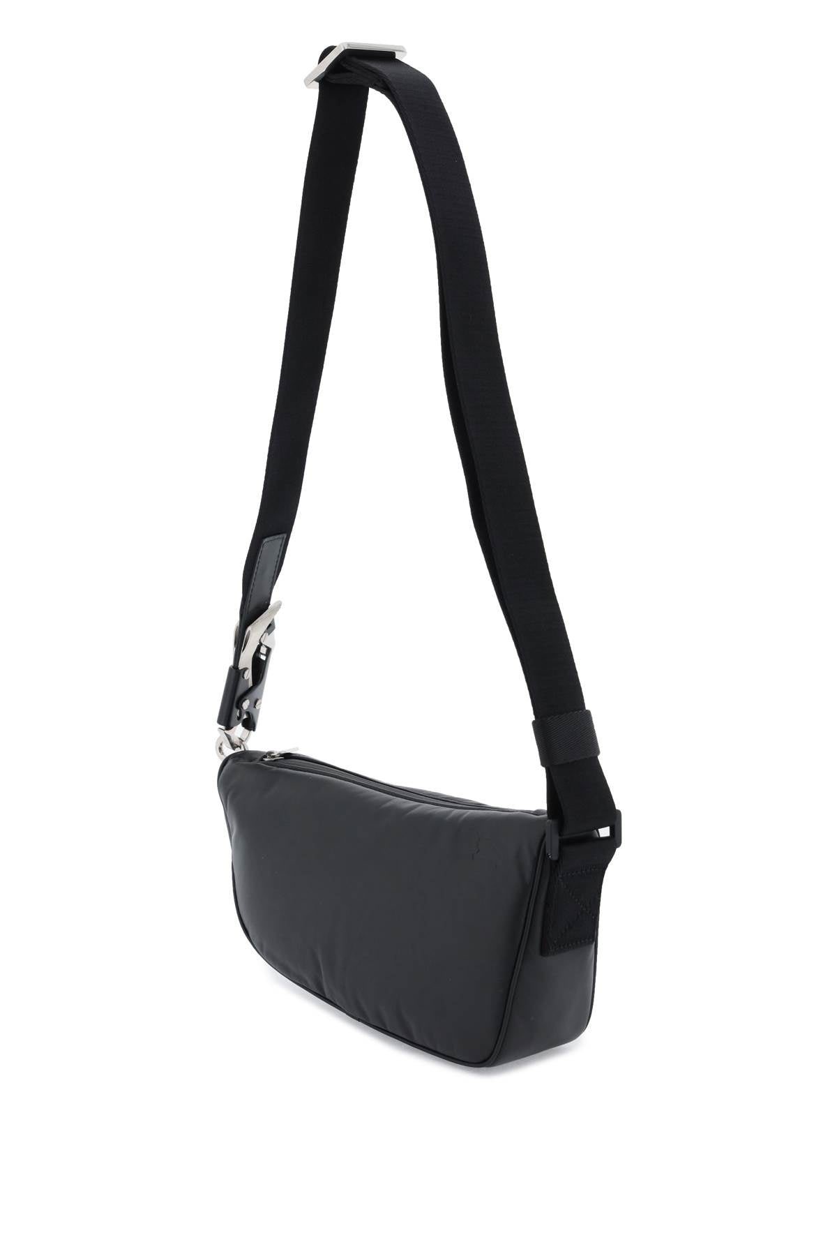 A1189 BURBERRY ASYMMETRIC BLACK LEATHER CROSSBODY BAG