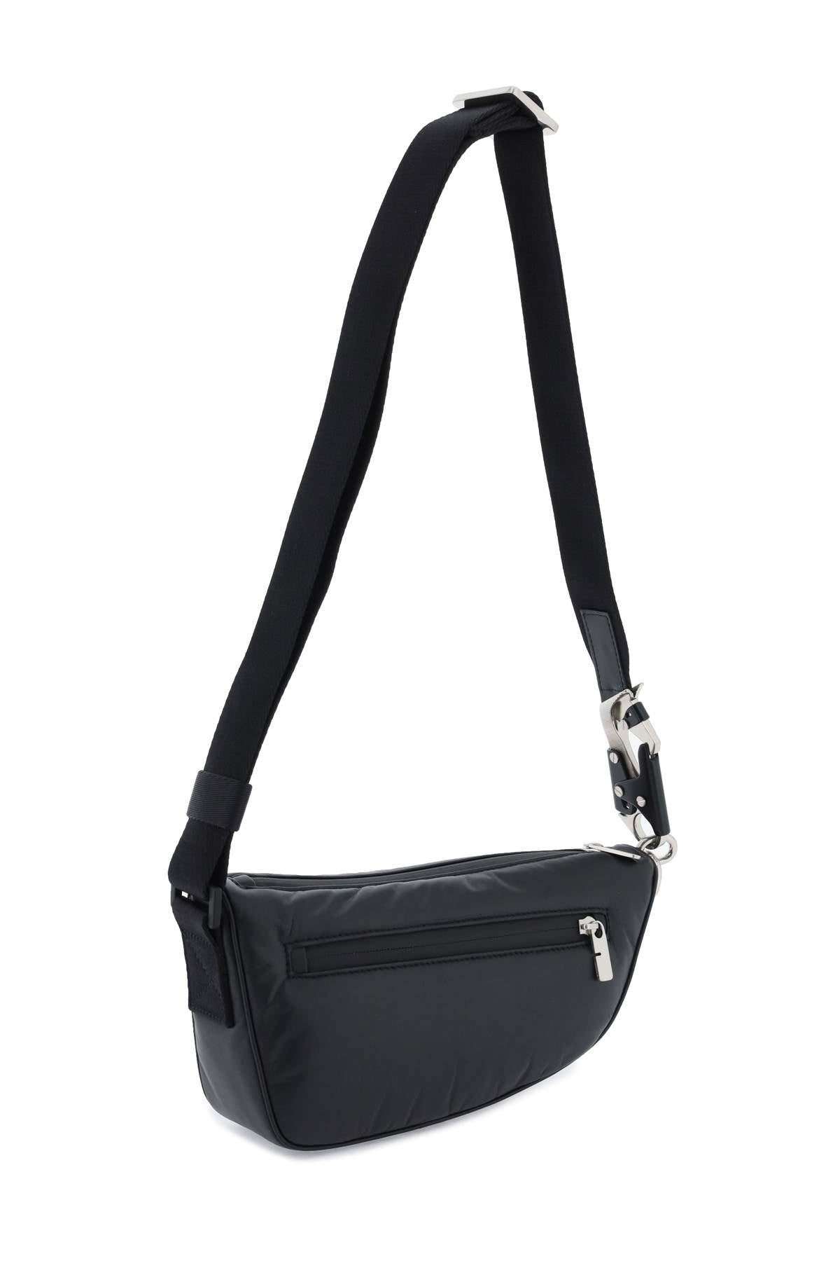 A1189 BURBERRY ASYMMETRIC BLACK LEATHER CROSSBODY BAG