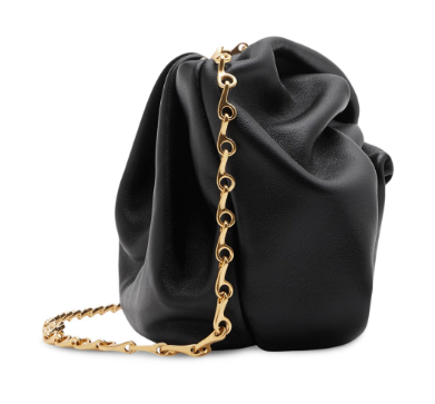 A1189 BURBERRY BLACK LAMBSKIN WITH ROSE DETAILING BAG