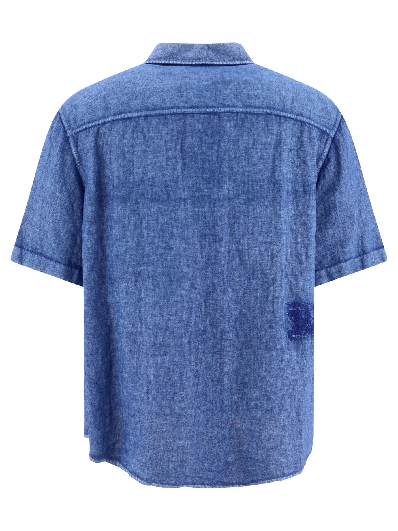 Burberry short sleeve shops blue shirt