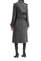 A1216 BURBERRY DOUBLE-BREASTED WOOL TRENCH COAT