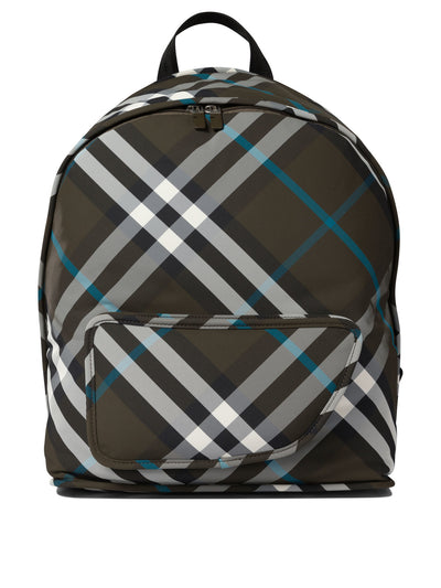 Green BURBERRY "SHIELD" BACKPACK