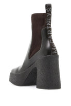 2040 STELLA MCCARTNEY SKYLA SOCK ANKLE BOOTS WITH HEEL