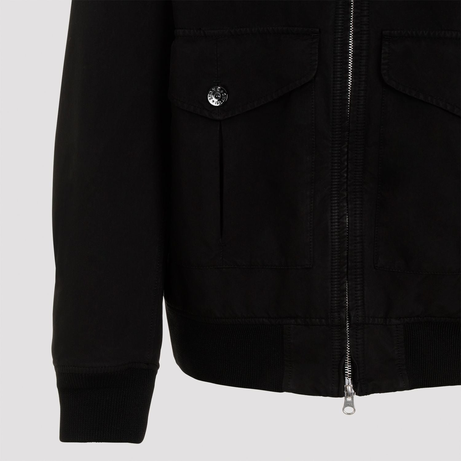 POLYESTER JACKET - BLACK / L