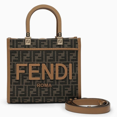 F1GE3 FENDI JACQUARD SUNSHINE SMALL TOP HANDLE BAG