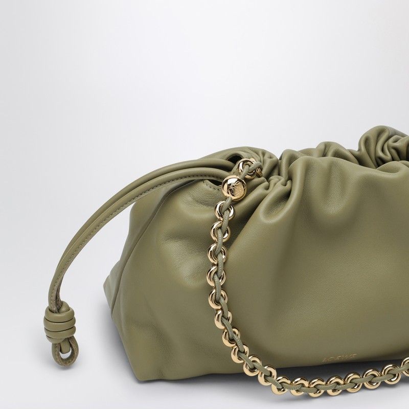 4787 LOEWE  FLAMENCO PURSE EUCALYPTUS GREEN LEATHER BAG