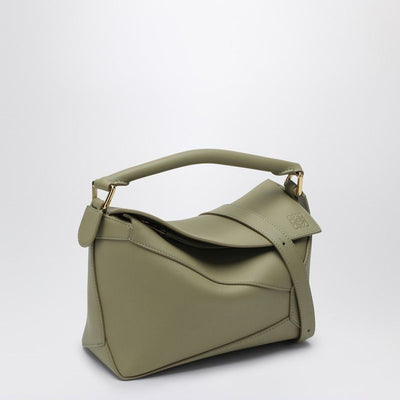 4787 LOEWE  EUCALYPTUS GREEN SMALL PUZZLE BAG