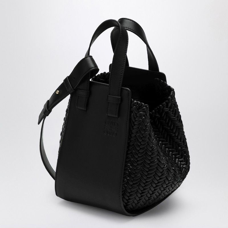 1100 LOEWE  BLACK LEATHER HAMMOCK BAG