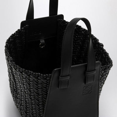 1100 LOEWE  BLACK LEATHER HAMMOCK BAG