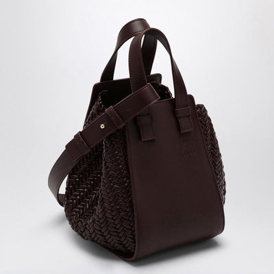 7240 LOEWE  DARK BURGUNDY LEATHER HAMMOCK BAG