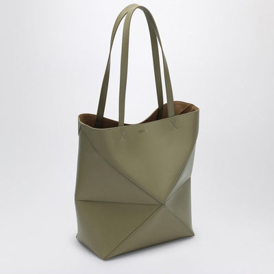 4787 LOEWE  PUZZLE FOLD TOTE GREEN EUCALYPTUS BAG