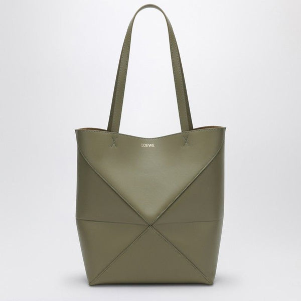 4787 LOEWE  PUZZLE FOLD TOTE GREEN EUCALYPTUS BAG