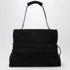 0555 MOSCHINO COUTURE  SMALL BLACK SUEDE SHOULDER BAG