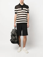 EHL BALMAIN STRIPE KNITTED POLO SHIRT