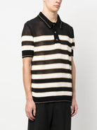 EHL BALMAIN STRIPE KNITTED POLO SHIRT