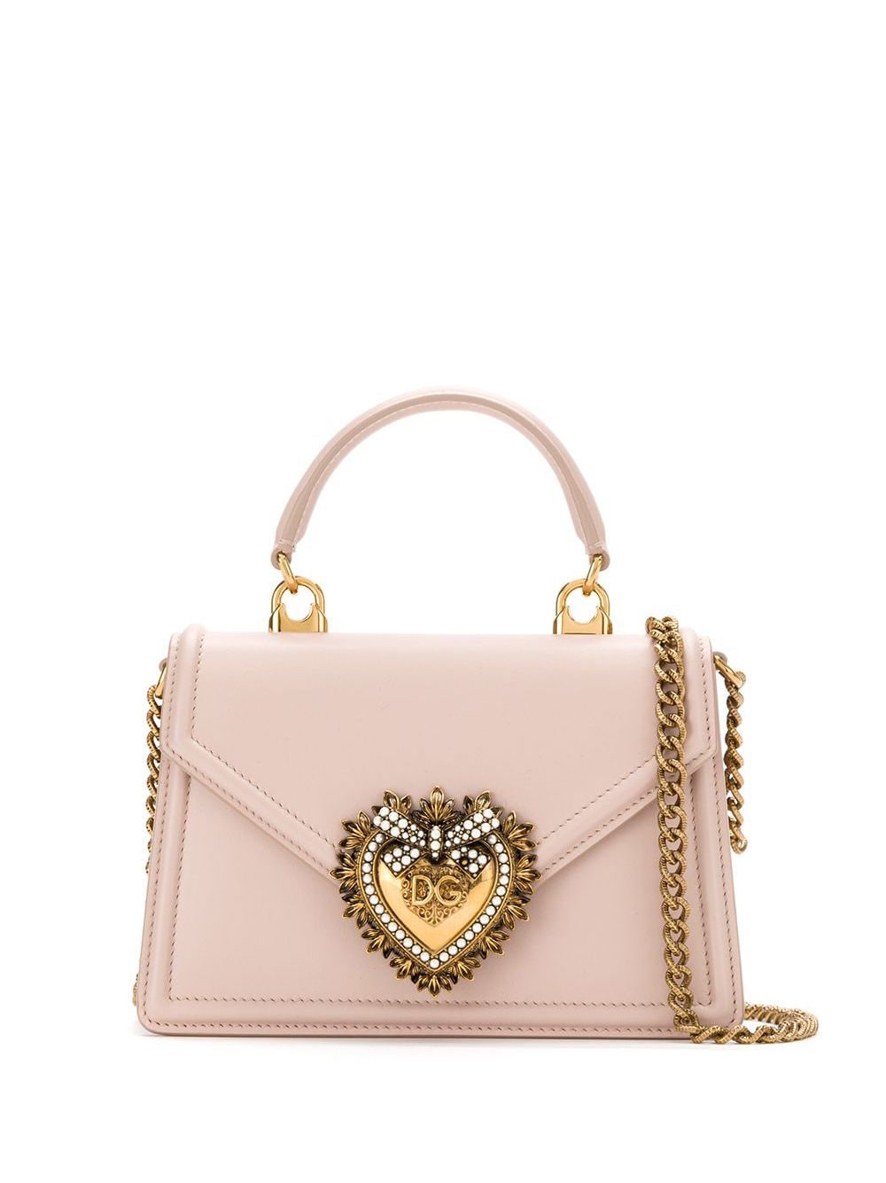 AV89380412 DOLCE & GABBANA SMALL LEATHER DEVOTION HANDBAG