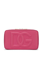 AW57680441 DOLCE & GABBANA PINK LEATHER BAG WITH LOGO