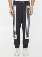 EJB BALMAIN MONOGRAM SCARF TRACK PANTS