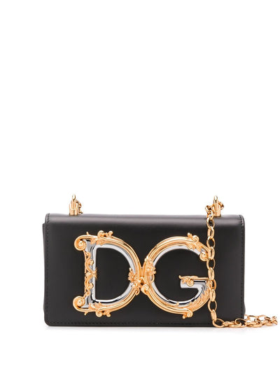 AW07080999 DOLCE & GABBANA DG GIRLS LEATHER SHOULDER BAG