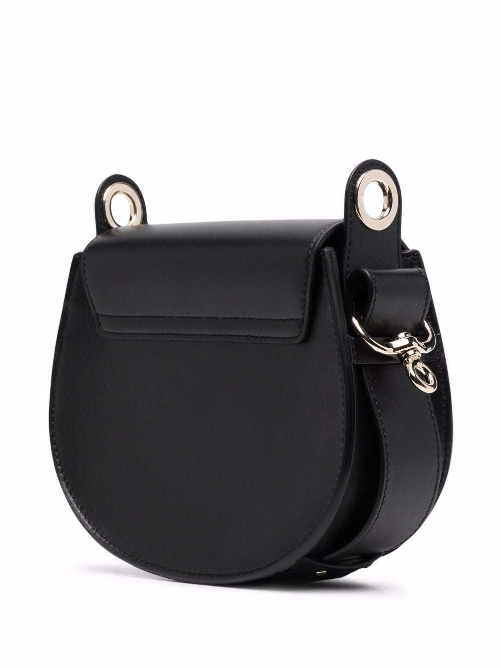 001 CHLOÉ CROSSBODY S BLACK GOLDEN LOGO BUCKLE