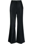 065001 CHLOÉ WOOL AND SILK BLEND FLARED LEG TROUSERS