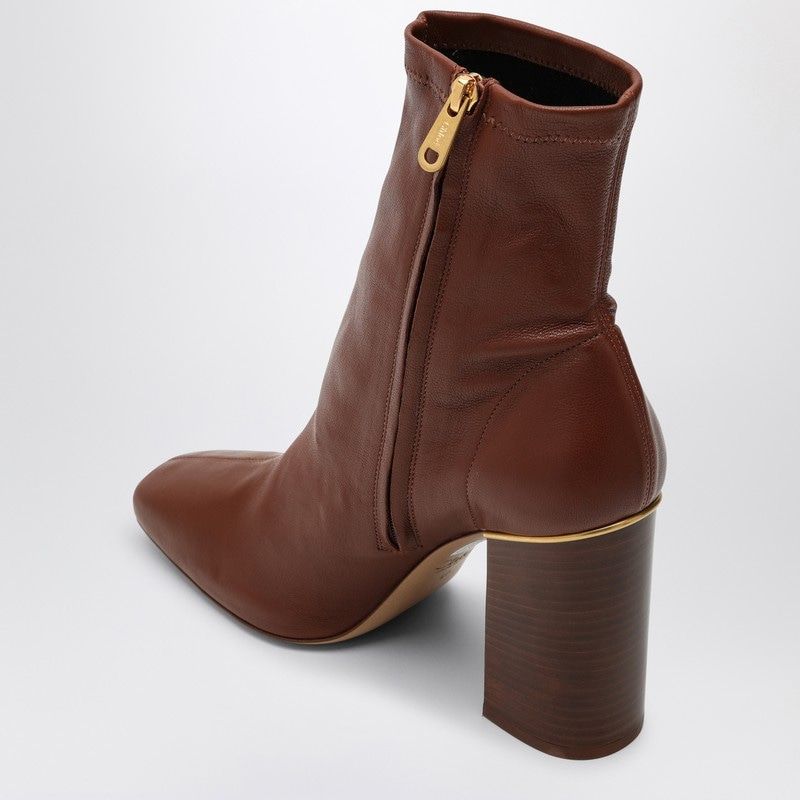 246 CHLOÉ  COGNAC-COLOURED AMBRE ANKLE BOOT