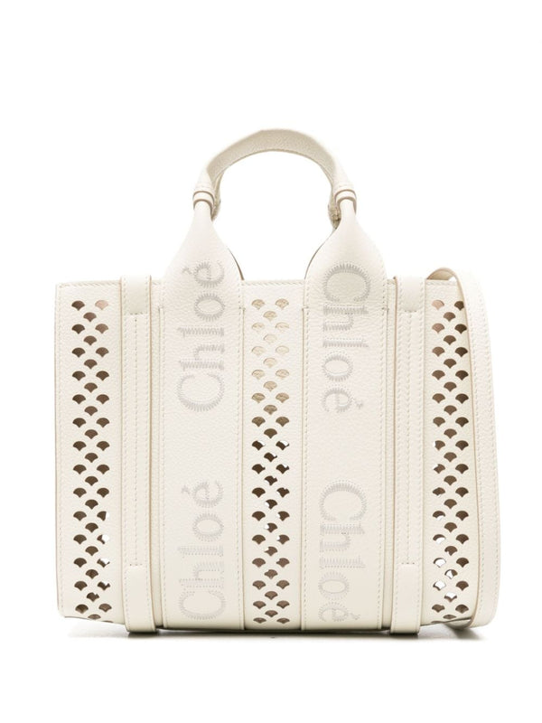 110 CHLOÉ WOODY LEATHER SMALL TOTE